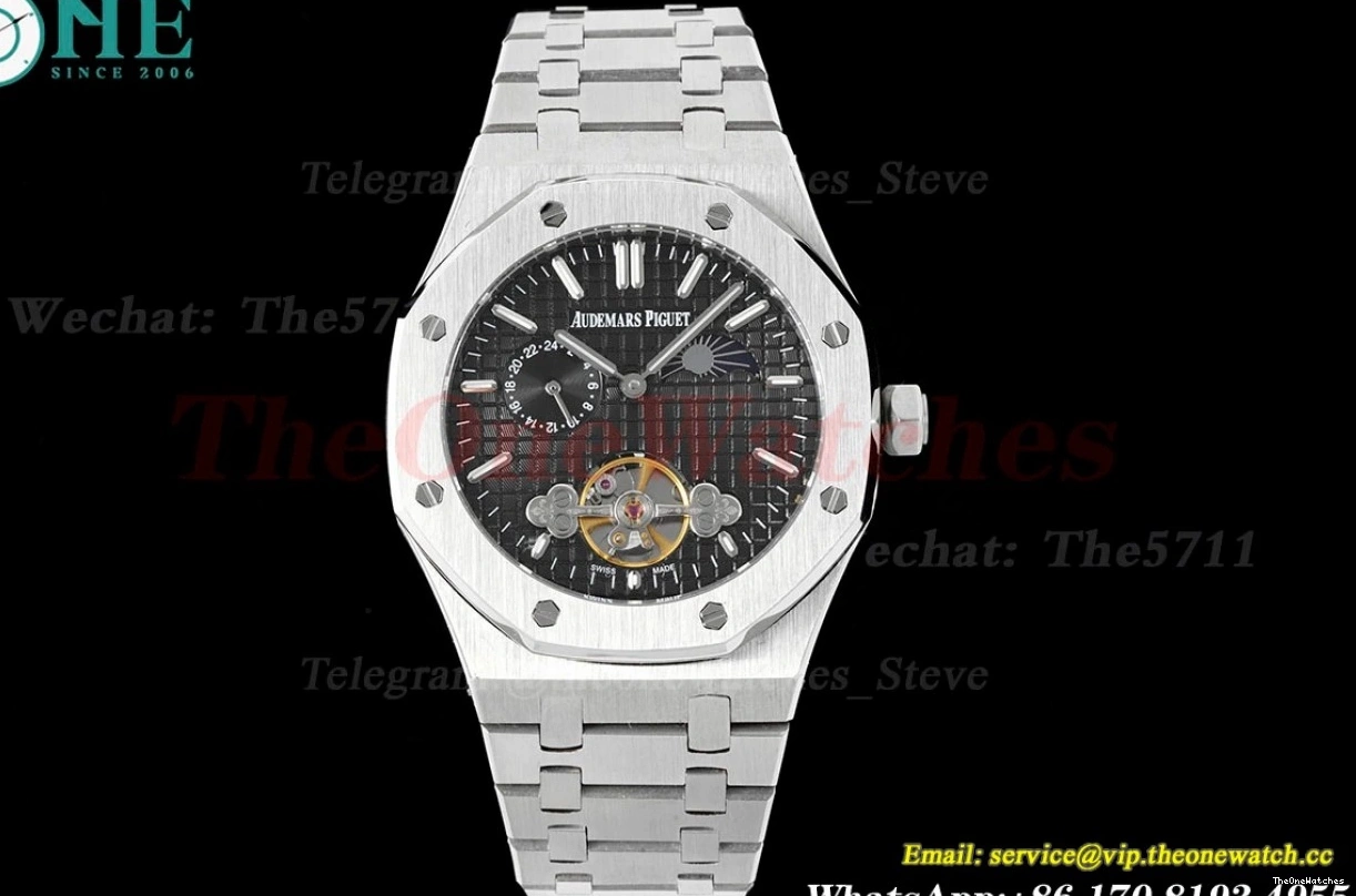 Stk SS Oak SS Royal A23J(Erotic) ABF Black Fake tourbillon 0121